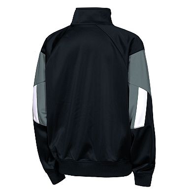 Youth Outerstuff Black/Gray San Diego FC Color Blocked Full-Zip Track Jacket