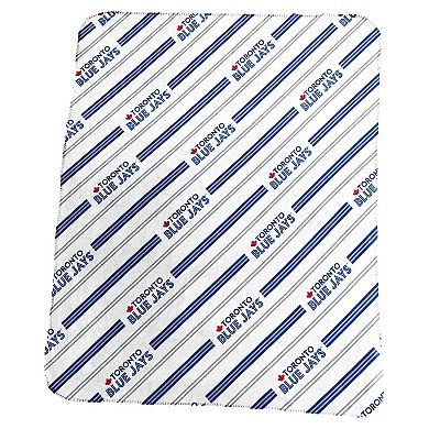 "Logo Brands Toronto Blue Jays 50"" x 60"" Classic Vertical Stripe Fleece Throw Blanket"