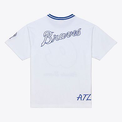 Men's Mitchell & Ness White Atlanta Braves Cooperstown Collection Arctic T-Shirt
