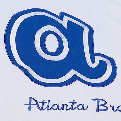 Men's Mitchell & Ness White Atlanta Braves Cooperstown Collection Arctic T-Shirt