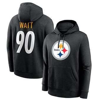 Men's Nike T.J. Watt Black Pittsburgh Steelers Name & Number Fleece Hoodie