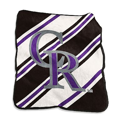 "Logo Brands Colorado Rockies 50"" x 60"" Raschel Stripe Throw Blanket"