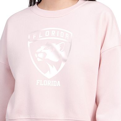 Women's Starter Pink Florida Panthers Boxy Cropped Sweatshirt