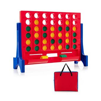 Jumbo 4 in A Row Connect Game Set With 42 Coins And Carry Bag