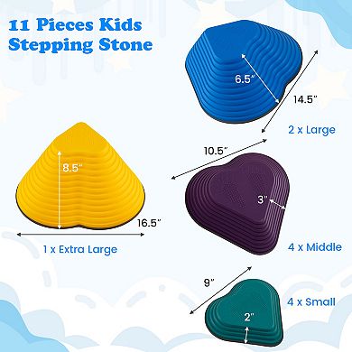 Kids Stepping Stones Balance Set with Non Slip Sensory Play