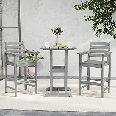 Outdoor Adirondack Bar Chairs Set of 2 HDPE Patio Stools