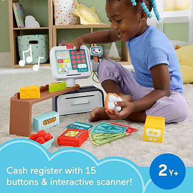 Fisher-Price 20-Piece Laugh & Learn Count & Shop Cash Register Electronic Learning Toy