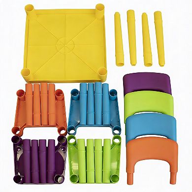 2 Chairs Set 5pc Toddler Playroom Furniture