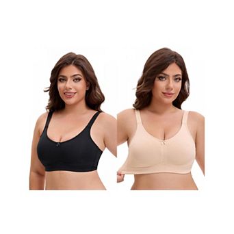 2 Packs Women's Pocket Bra for Silicone Bosom Forms Full Coverage Minimizers