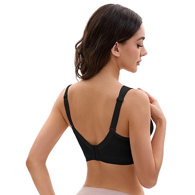 2 Packs Women's Push Up Adjustable Wide Straps Underwire Full Coverage Comfort Bras