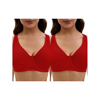 2 Packs Women's Mesh Adjustable Strap Underwire Soft Bras