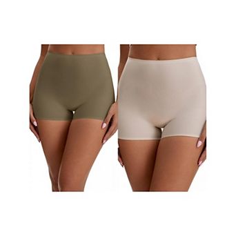 2 Packs Women's Seamless High Waist Tummy Slimming Control Panties Slip Shorts for Under Dresses