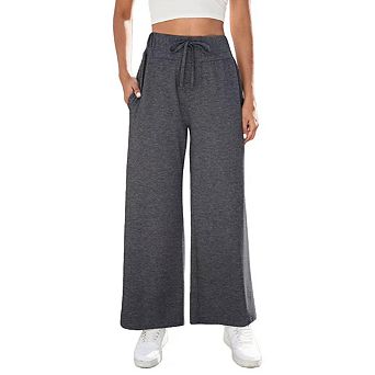 Women's Yoga Pants with Pockets Casual Joggers Loose Lounge Wide Leg High Waisted Drawstring Pants