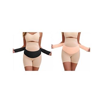 2 Packs Women's Maternity Belly Bands-Soft Pregnancy Belly Support Band, Adjustable for Back