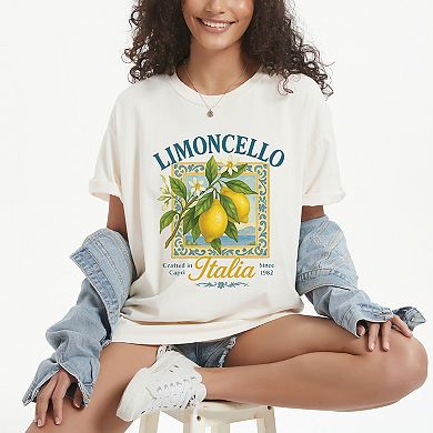 Limoncello Frame - Women's Garment Dyed Graphic T-Shirt