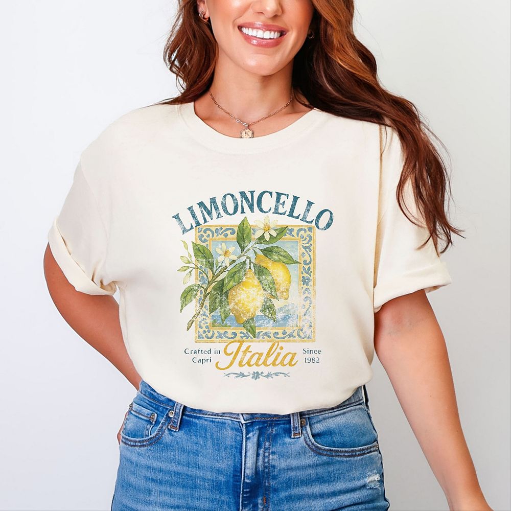 Limoncello Frame - Women's Garment Dyed Graphic T-Shirt