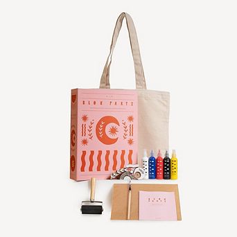 Block Printing Kit Cosmic Print Tote Bag