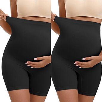 2 Packs Women's Maternity High Waist Thigh Slimmers for Under Dresses Comfort Pregnancy Shapewear
