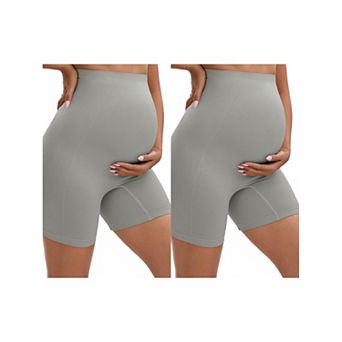 2 Packs Women's Maternity High Waist Thigh Slimmers for Under Dresses Comfort Pregnancy Shapewear