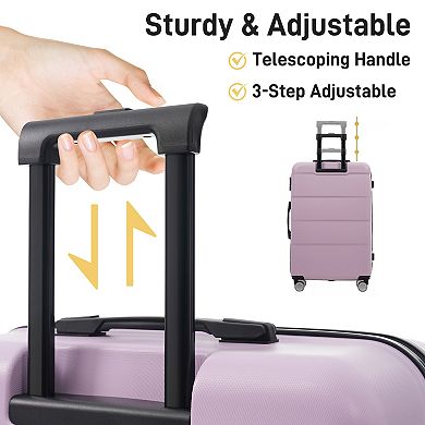 Merax 6-Piece Hardshell Luggage Set, 16” 20” 24” 28” Suitcases, Lightweight Spinner Wheels