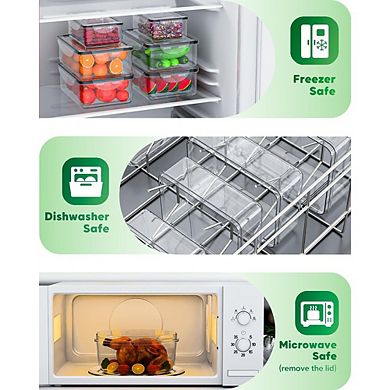 Large Airtight Food Storage Containers, 62-Piece BPA-Free Leakproof Set with Lids