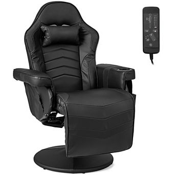 Massage Gaming Recliner Chair with Footrest and Adjustable Height
