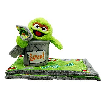 Sesame Street Oscar The Grouch Blankie Bestie 2-in-1 Blanket & Plush
