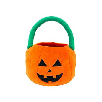 Halloween Jack O Lantern Pumpkin Trick or Treat Basket Plush