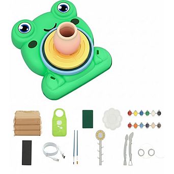 Kids Pottery Wheel Kit with Clay and Supplies