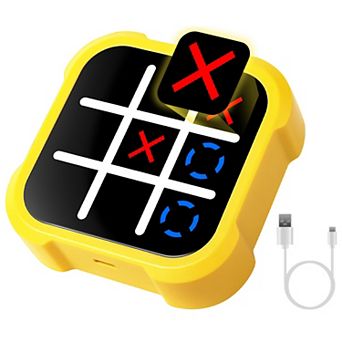 3-in-1 Electric Tic Tac Toe, Memory & Whack Mole Game Portable Board Game for Kids & Adults