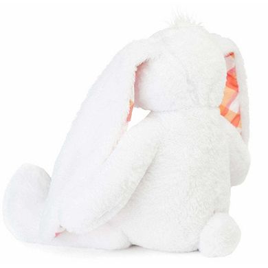 Plushible 18 Inch White Plaid Eared Bunny