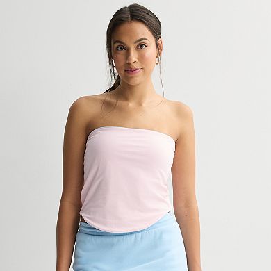 Juniors' Reversible Hibiscus Graphic Tube Top