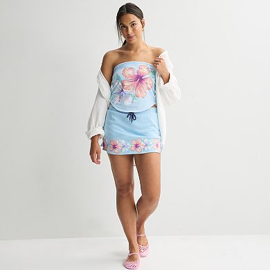 Juniors' Hibiscus Skort