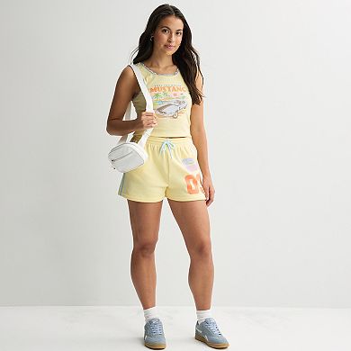 Juniors' Ford Tropical Fleece Shorts