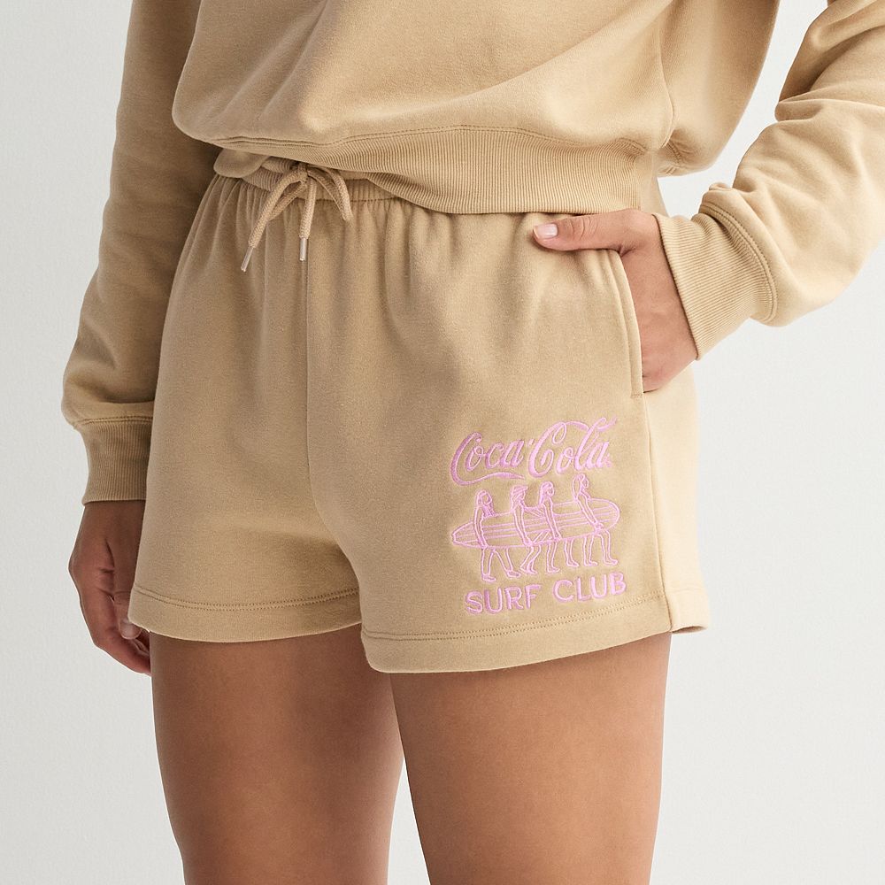 Juniors' Coca-Cola Surf Club Fleece Shorts