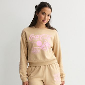 Juniors' Coca-Cola Graphic Crew Fleece Sweatshirt