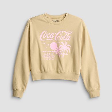 Juniors' Coca-Cola Graphic Crew Fleece Sweatshirt