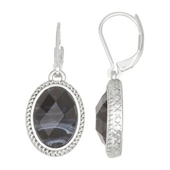 Napier Silver Tone Western Drop Earrings