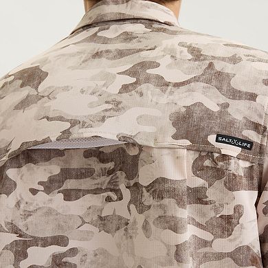 Men's Salt Life Off the Grid Performance Woven Button-Down Shirt
