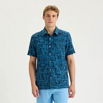 Men's Salt Life Off the Grid Performance Woven Button-Down Shirt