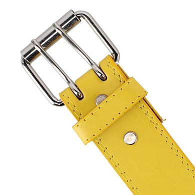 CTM Girl's Perforated Casual Belt with Roller Buckle