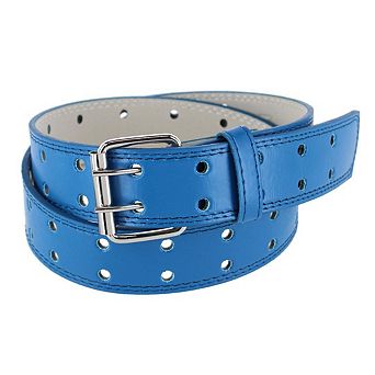 CTM Girl's Perforated Casual Belt with Roller Buckle