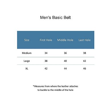 CTM Men's 1 1/8 Inch Wide Basic Dress Belt