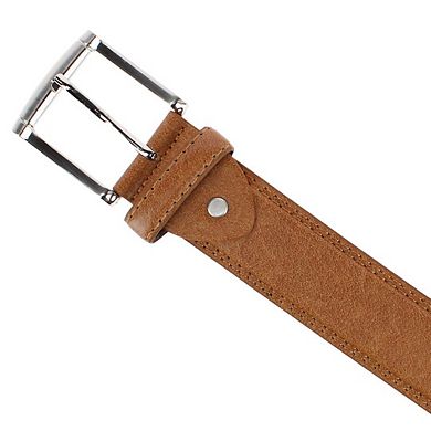 CTM Men's Big & Tall 1.5 Inch Wide Basic Leather Belt