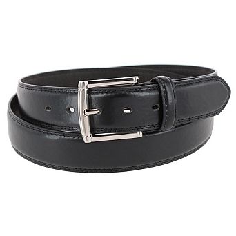 CTM Men's Big & Tall 1.5 Inch Wide Basic Leather Belt