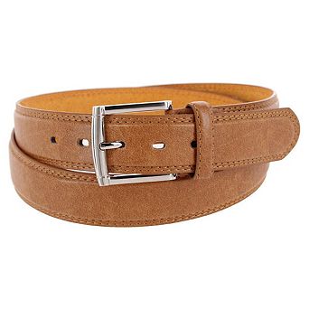 CTM Men's Big & Tall 1.5 Inch Wide Basic Leather Belt