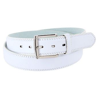 CTM Men's Big & Tall 1.5 Inch Wide Basic Leather Belt