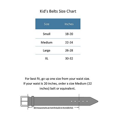 CTM Boy's Casual Basic Leather Belt