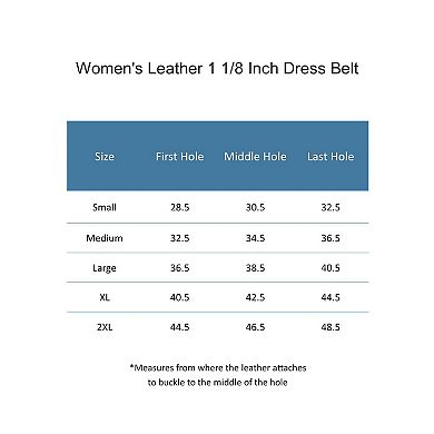 CTM Women's 1-Inch Wide Leather Belt with Gold Buckle