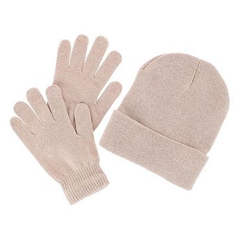 CTM Adult One Size Winter Beanie Hat and Gloves Set by Wootie